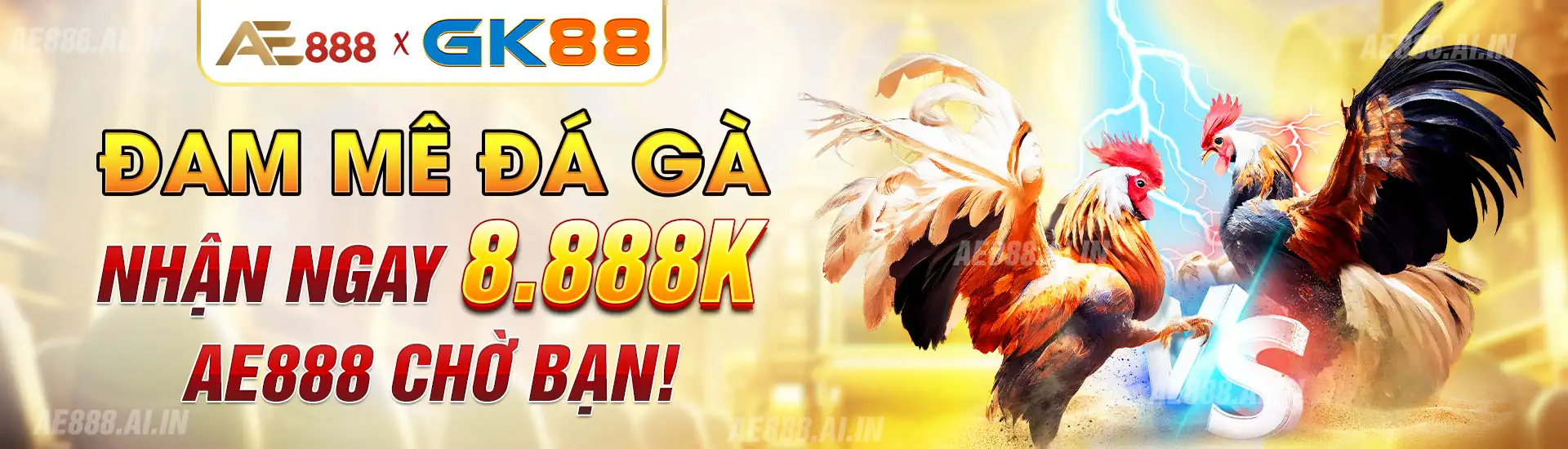 Đam mê đá gà, nhận ngay 8.888K AE888 chờ bạn!